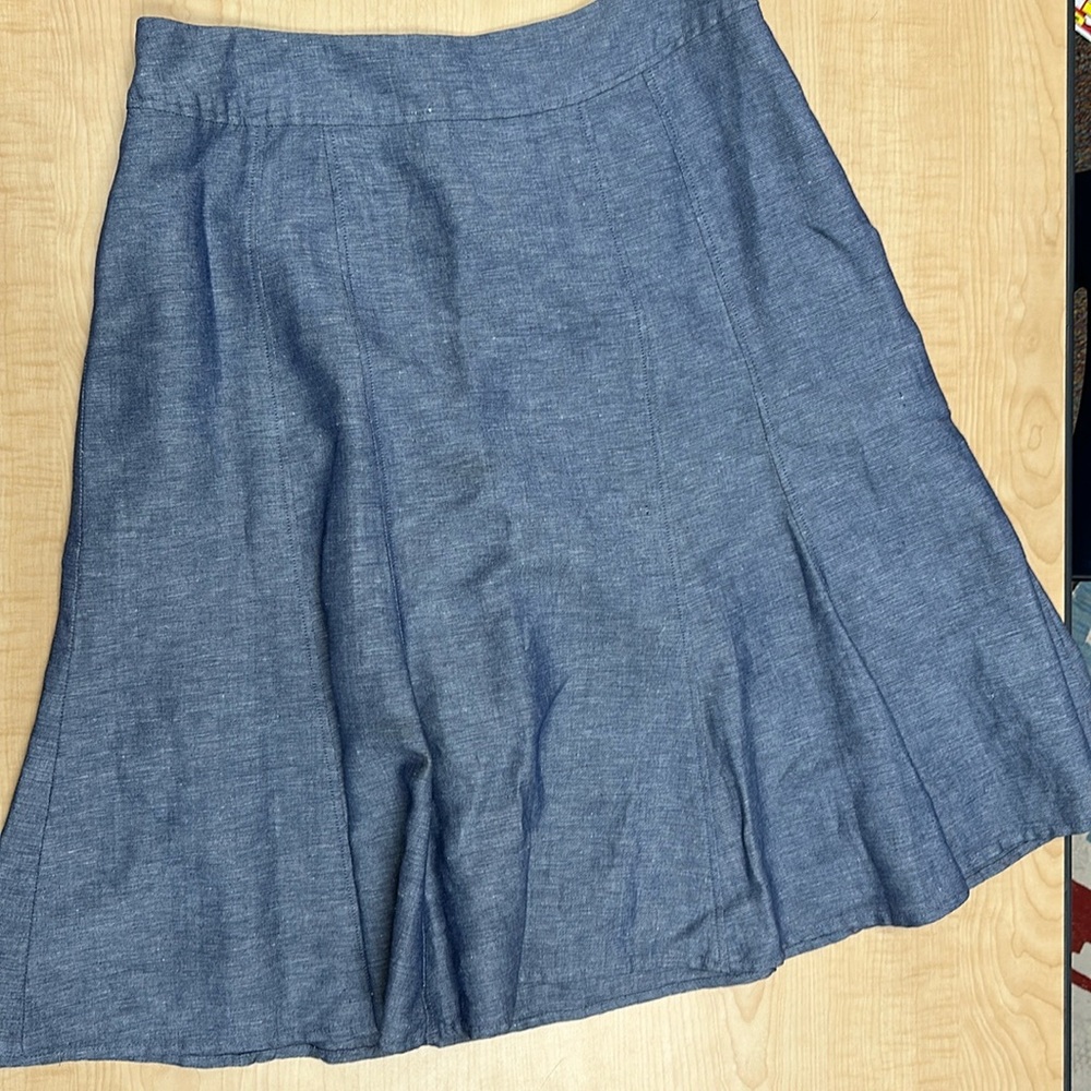 Coldwater Creek blue flared skirt